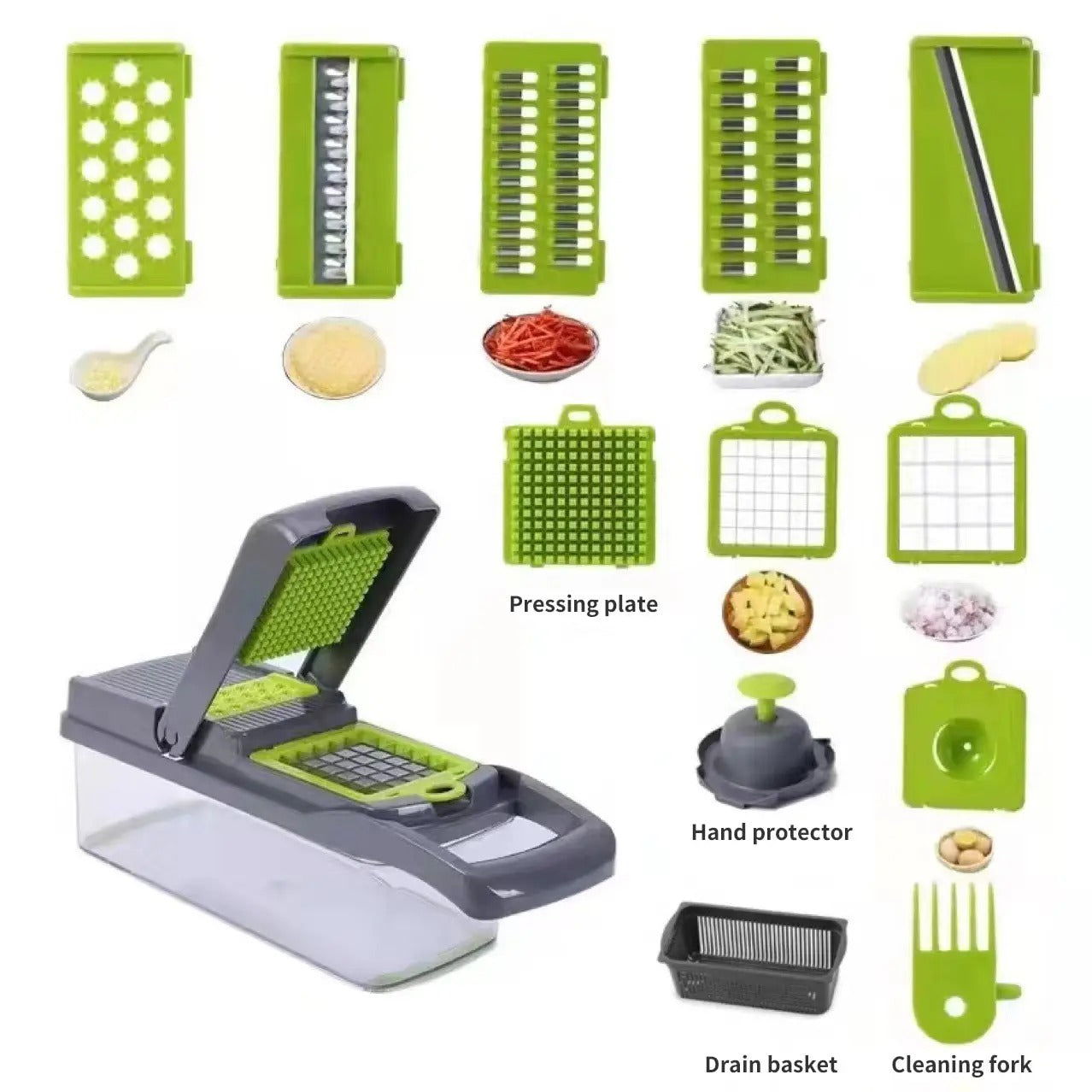 12-in-1- Easy to use vegatable cutter